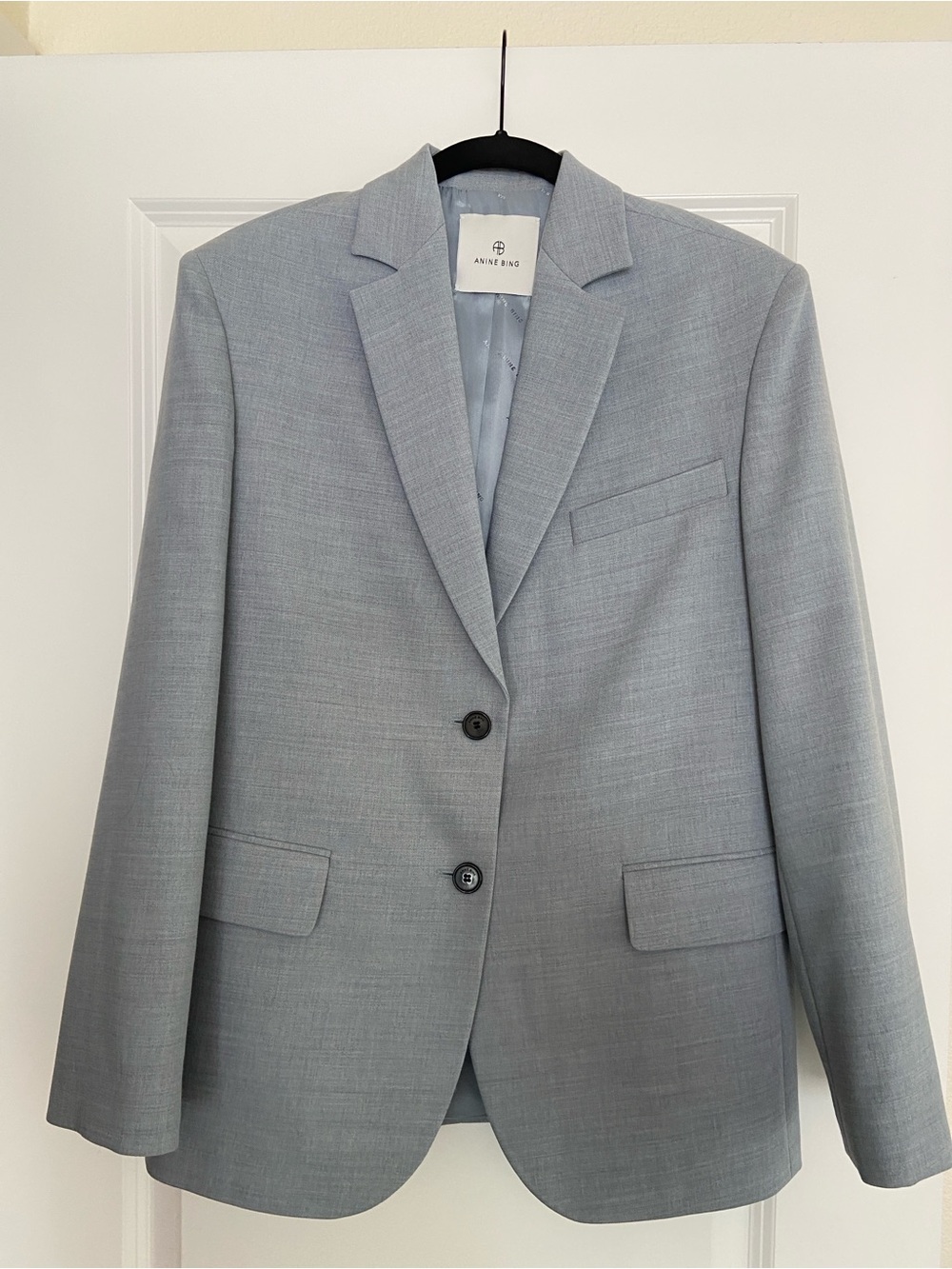Anine Bing Quinn Blazer in Steel Blue